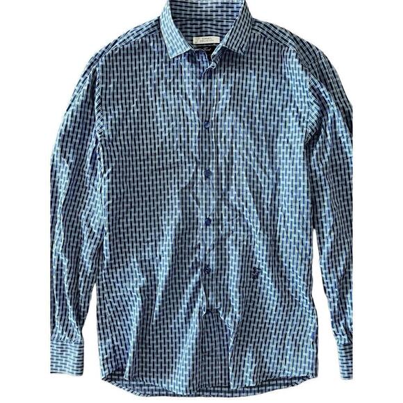 Versace Collection Men’s Button Down Sz 39 Blue - Picture 3 of 6